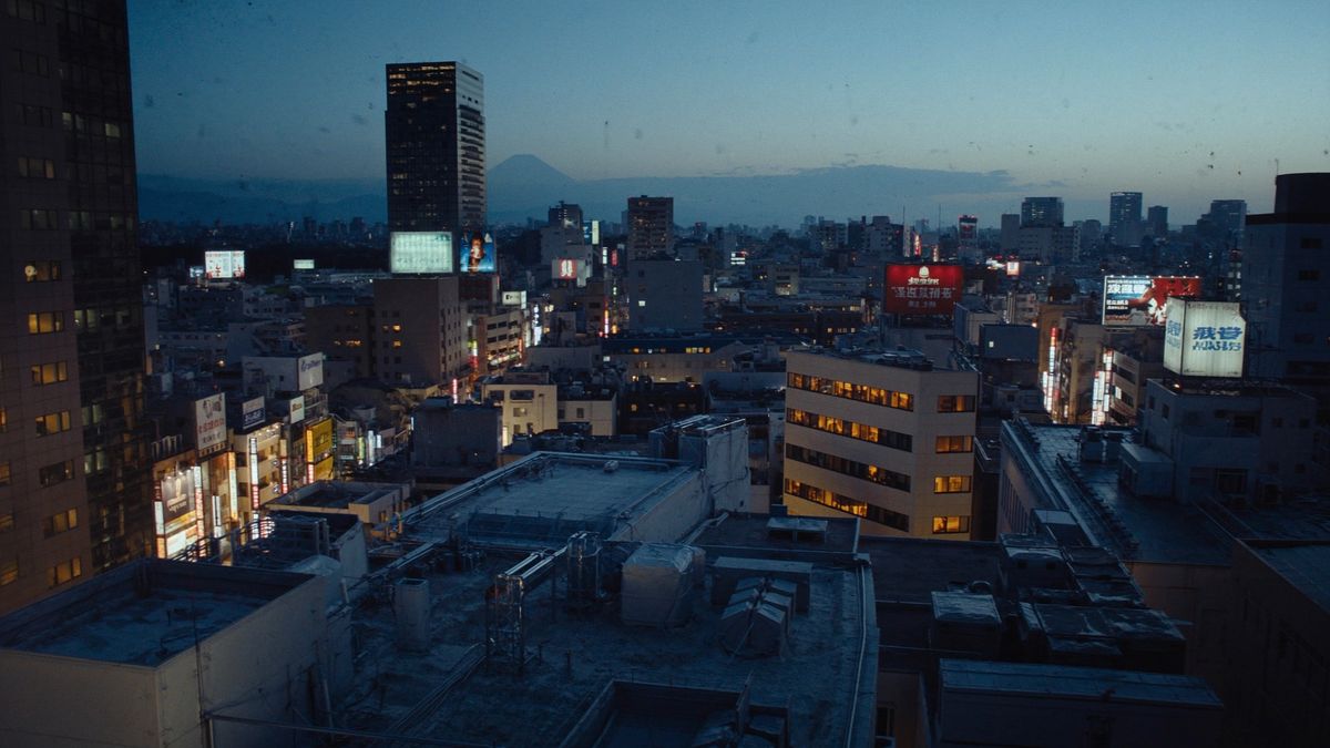 Tokyo şehir manzarası akşam